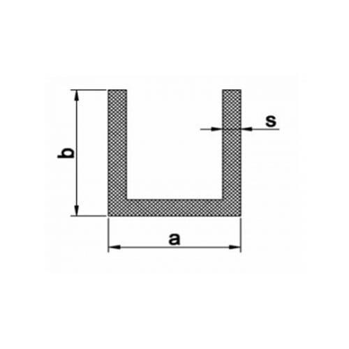 U Channel cross-section drawing